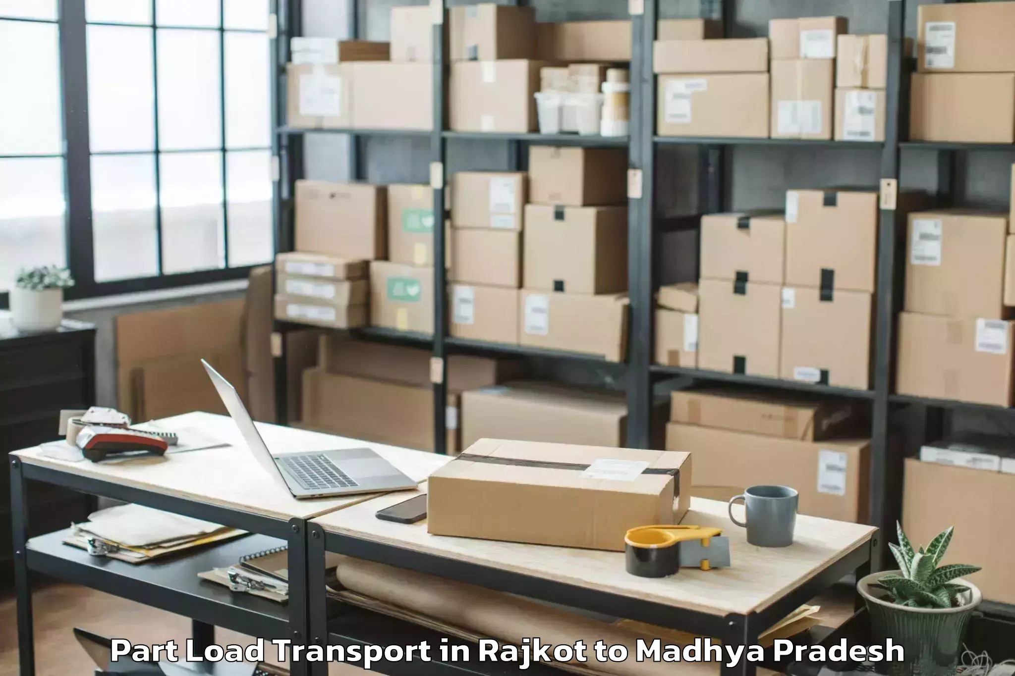 Top Rajkot to Dhimarkheda Part Load Transport Available